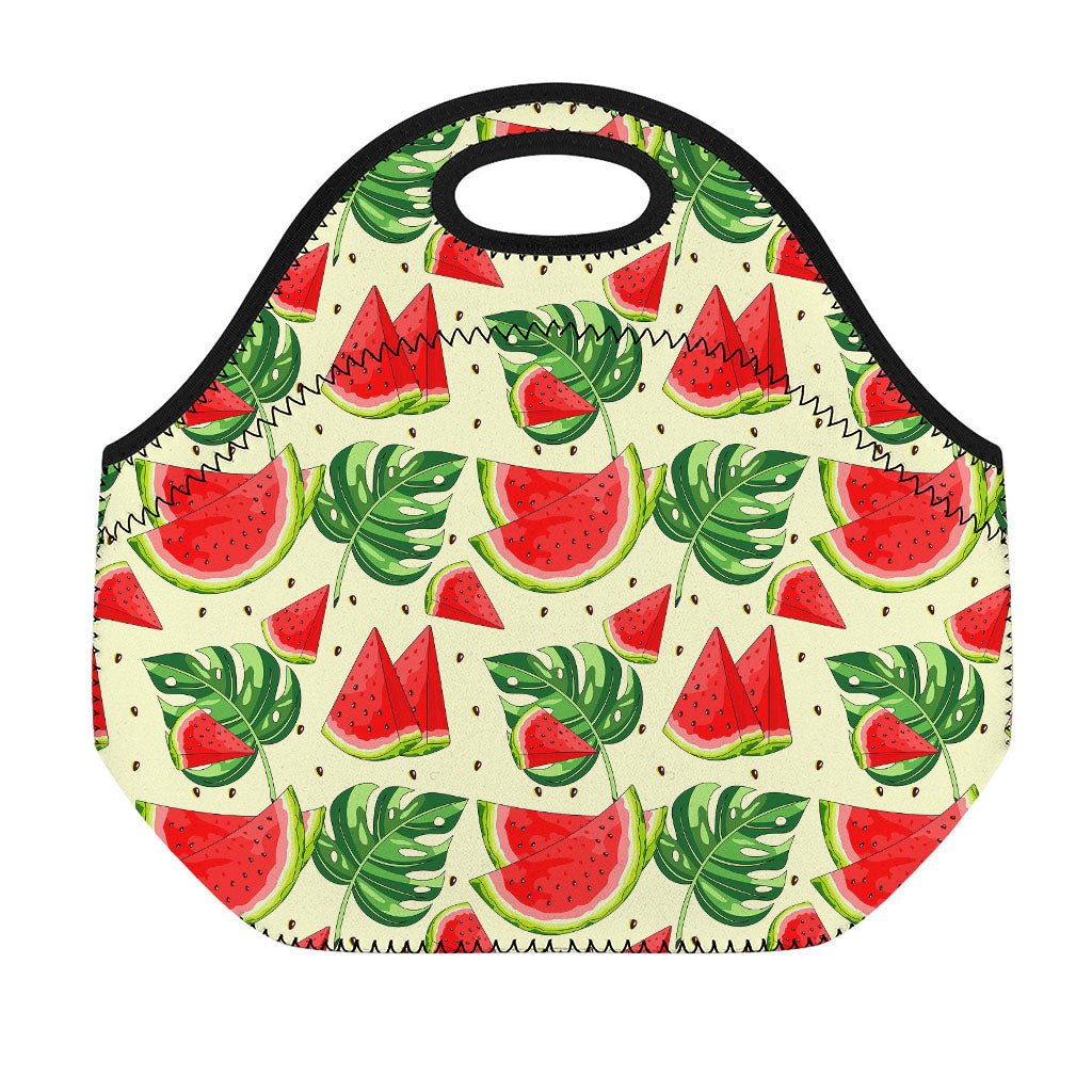 Cute Tropical Watermelon Pattern Print Neoprene Lunch Bag