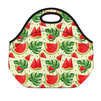 Cute Tropical Watermelon Pattern Print Neoprene Lunch Bag