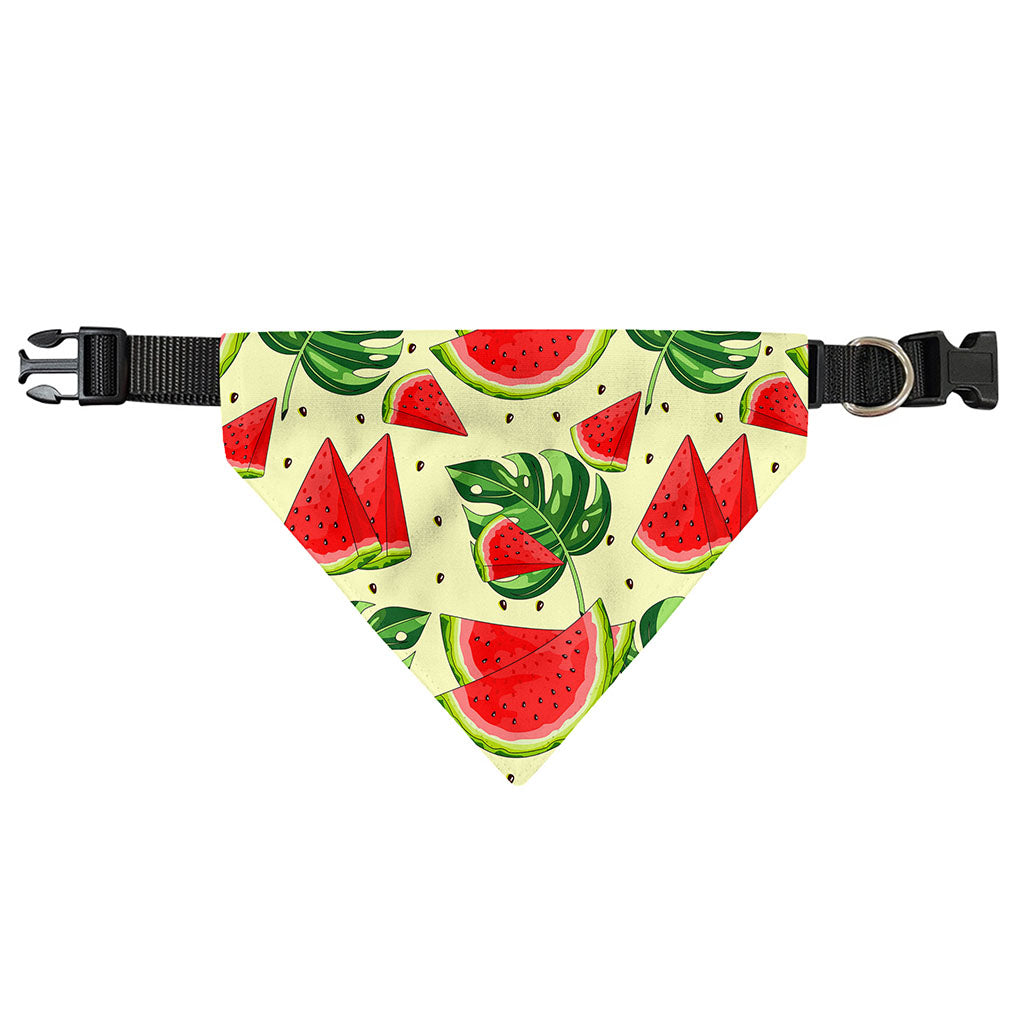 Cute Tropical Watermelon Pattern Print Over The Collar Dog Bandana