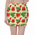 Cute Tropical Watermelon Pattern Print Pencil Mini Skirt