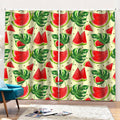 Cute Tropical Watermelon Pattern Print Pencil Pleat Curtains