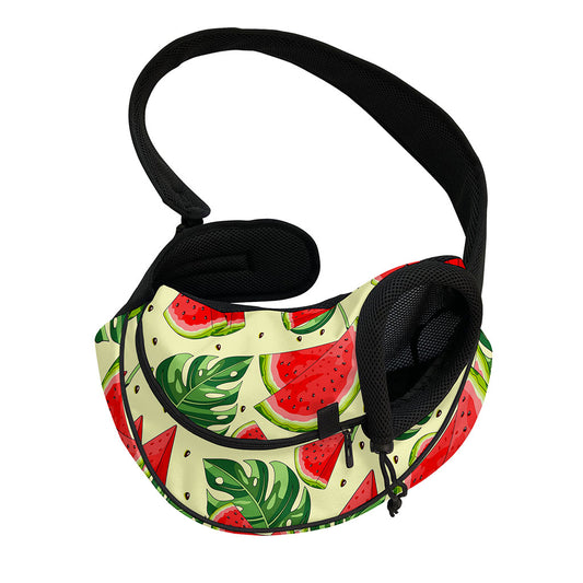 Cute Tropical Watermelon Pattern Print Pet Sling Carrier