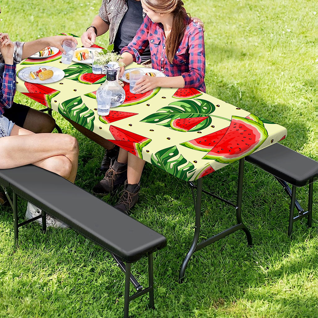 Cute Tropical Watermelon Pattern Print Picnic Table Cover