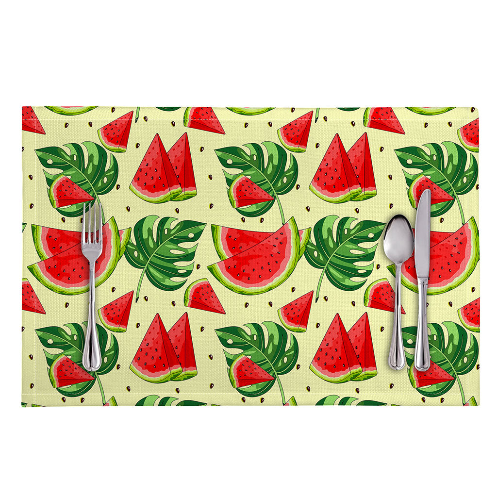 Cute Tropical Watermelon Pattern Print Placemat