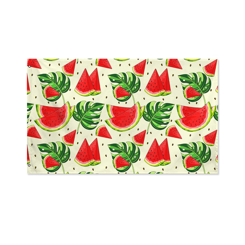 Cute Tropical Watermelon Pattern Print Polyester Flag