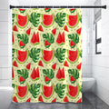 Cute Tropical Watermelon Pattern Print Premium Shower Curtain