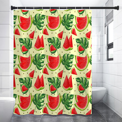 Cute Tropical Watermelon Pattern Print Premium Shower Curtain
