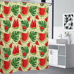 Cute Tropical Watermelon Pattern Print Premium Shower Curtain
