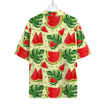 Cute Tropical Watermelon Pattern Print Rayon Hawaiian Shirt