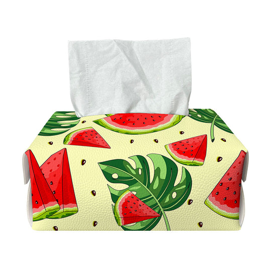 Cute Tropical Watermelon Pattern Print Rectangle Tissue Box Cover