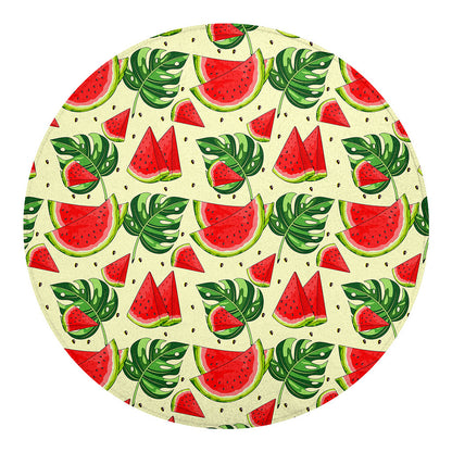 Cute Tropical Watermelon Pattern Print Round Blanket