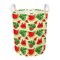 Cute Tropical Watermelon Pattern Print Round Laundry Basket