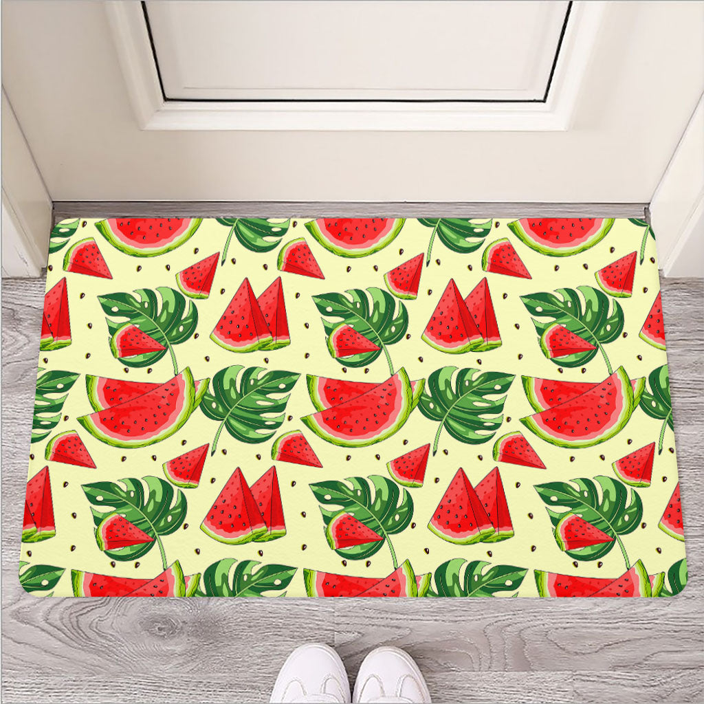 Cute Tropical Watermelon Pattern Print Rubber Doormat