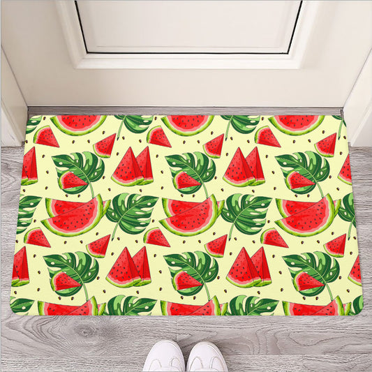 Cute Tropical Watermelon Pattern Print Rubber Doormat