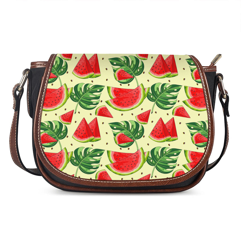 Cute Tropical Watermelon Pattern Print Saddle Bag