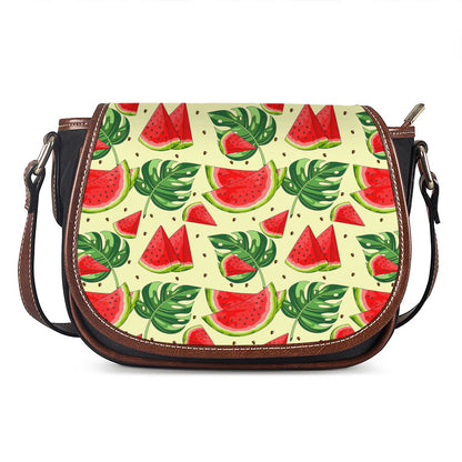 Cute Tropical Watermelon Pattern Print Saddle Bag