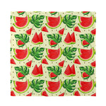 Cute Tropical Watermelon Pattern Print Silk Bandana