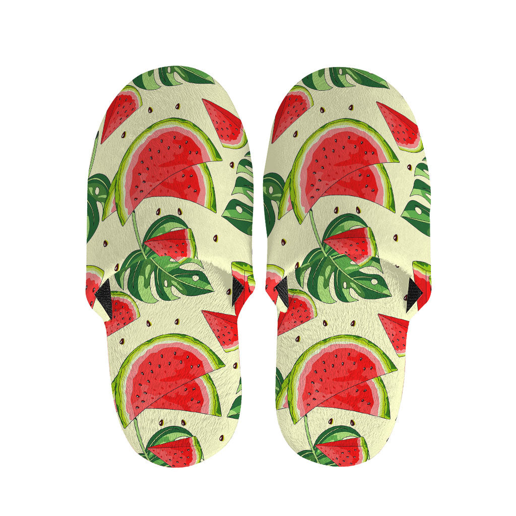 Cute Tropical Watermelon Pattern Print Slippers