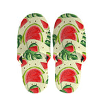 Cute Tropical Watermelon Pattern Print Slippers