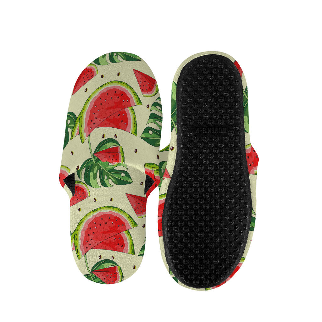 Cute Tropical Watermelon Pattern Print Slippers