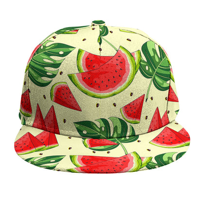 Cute Tropical Watermelon Pattern Print Snapback Cap