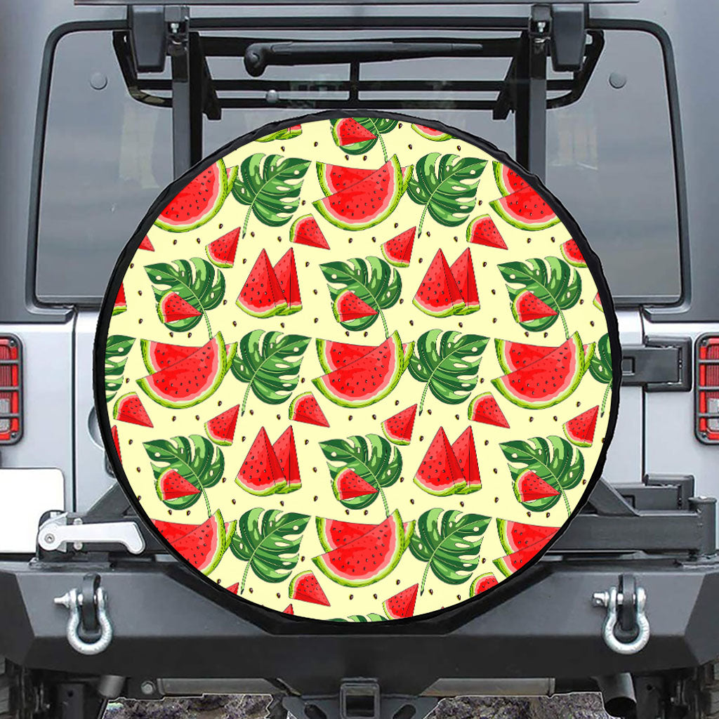 Cute Tropical Watermelon Pattern Print Tire Cover