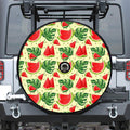 Cute Tropical Watermelon Pattern Print Tire Cover With Camera Hole
