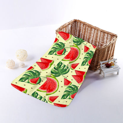 Cute Tropical Watermelon Pattern Print Towel