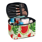 Cute Tropical Watermelon Pattern Print Travel Makeup Bag