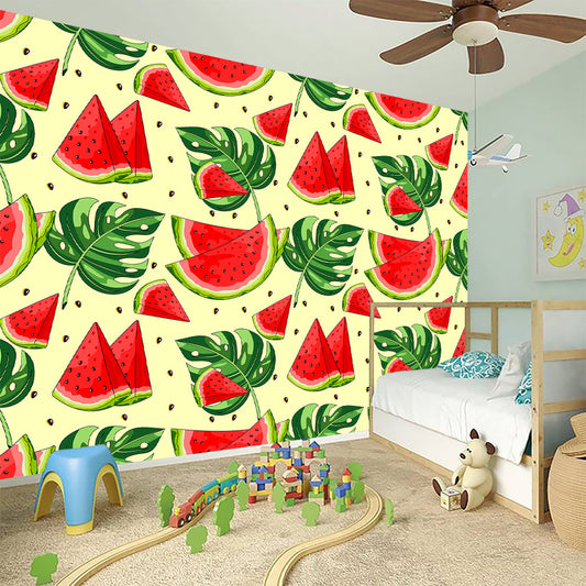 Cute Tropical Watermelon Pattern Print Wall Sticker