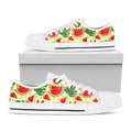Cute Tropical Watermelon Pattern Print White Low Top Sneakers