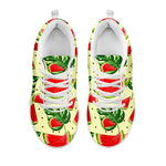 Cute Tropical Watermelon Pattern Print White Running Shoes
