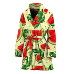 Cute Tropical Watermelon Pattern Print Women's Bathrobe