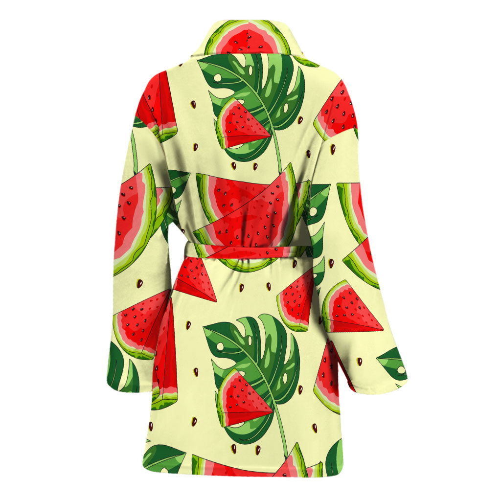 Cute Tropical Watermelon Pattern Print Women's Bathrobe