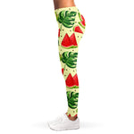 Cute Tropical Watermelon Pattern Print Women's Leggings