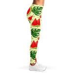 Cute Tropical Watermelon Pattern Print Women's Leggings