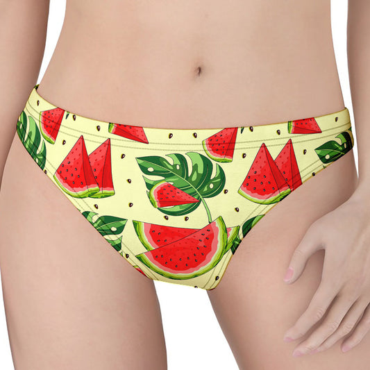 Cute Tropical Watermelon Pattern Print Women's Thong