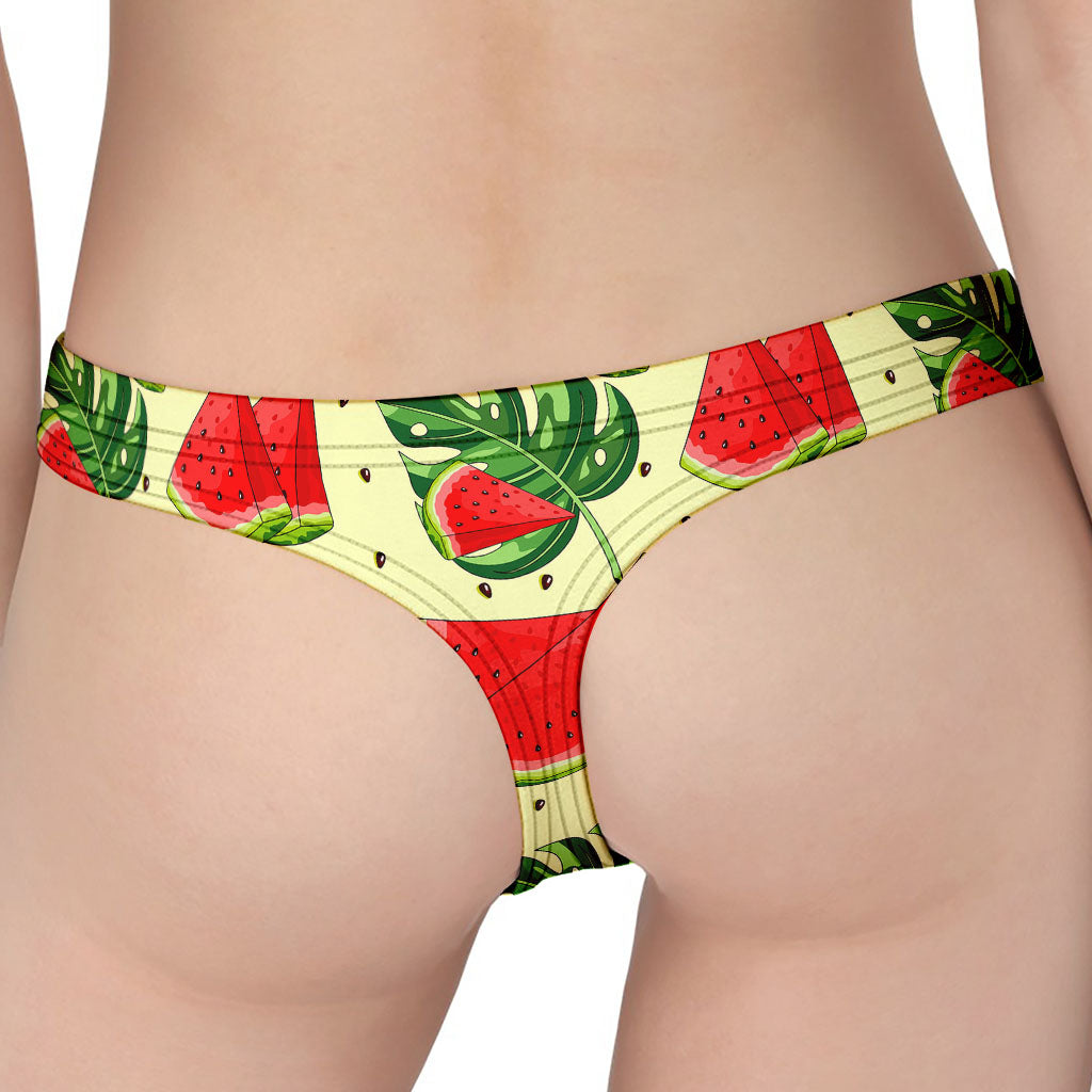 Cute Tropical Watermelon Pattern Print Women's Thong