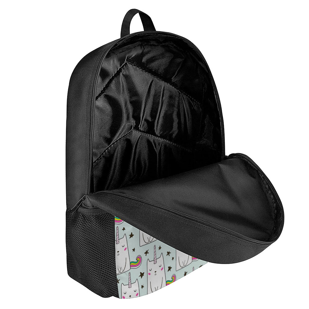 Cute Unicorn Cat Pattern Print 17 Inch Backpack