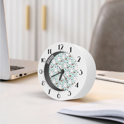 Cute Unicorn Cat Pattern Print Alarm Clock