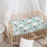 Cute Unicorn Cat Pattern Print Baby Crib Sheet