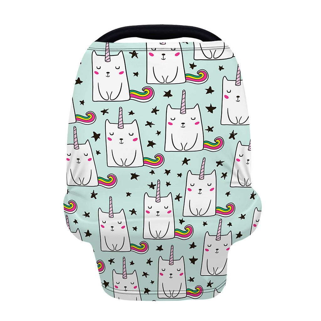 Cute Unicorn Cat Pattern Print Baby Seat Cover