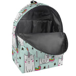 Cute Unicorn Cat Pattern Print Backpack