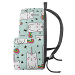 Cute Unicorn Cat Pattern Print Backpack