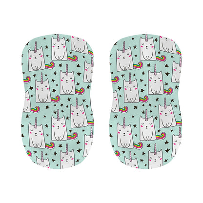 Cute Unicorn Cat Pattern Print Bar Stool Covers