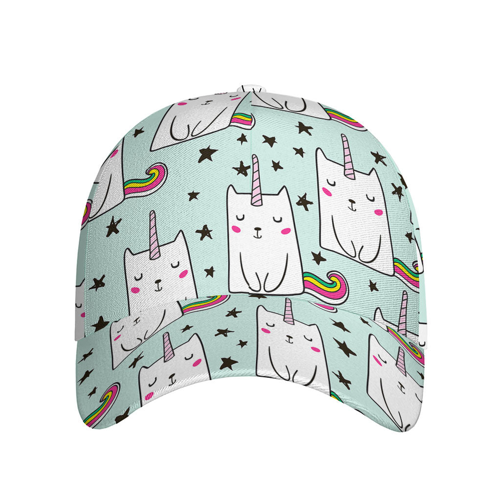 Cute Unicorn Cat Pattern Print Baseball Cap