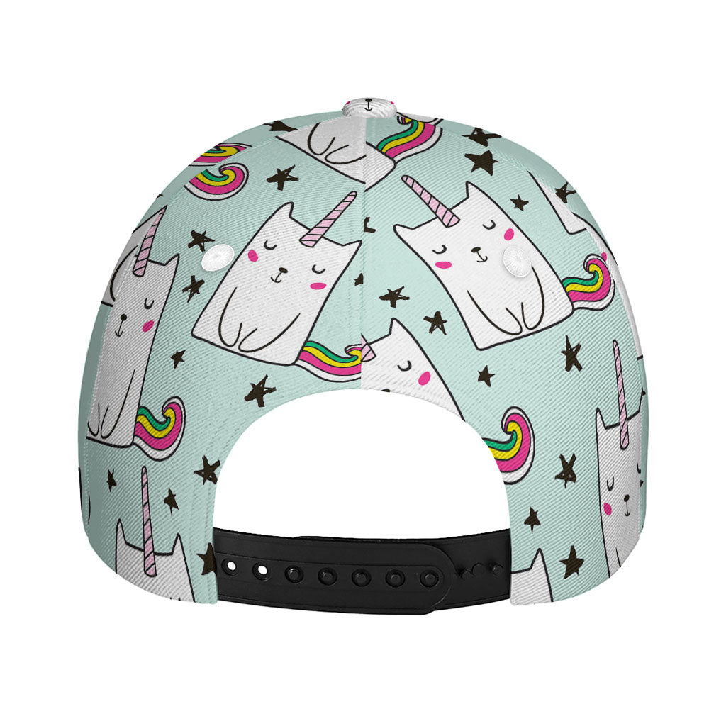 Cute Unicorn Cat Pattern Print Baseball Cap