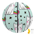 Cute Unicorn Cat Pattern Print Basketball
