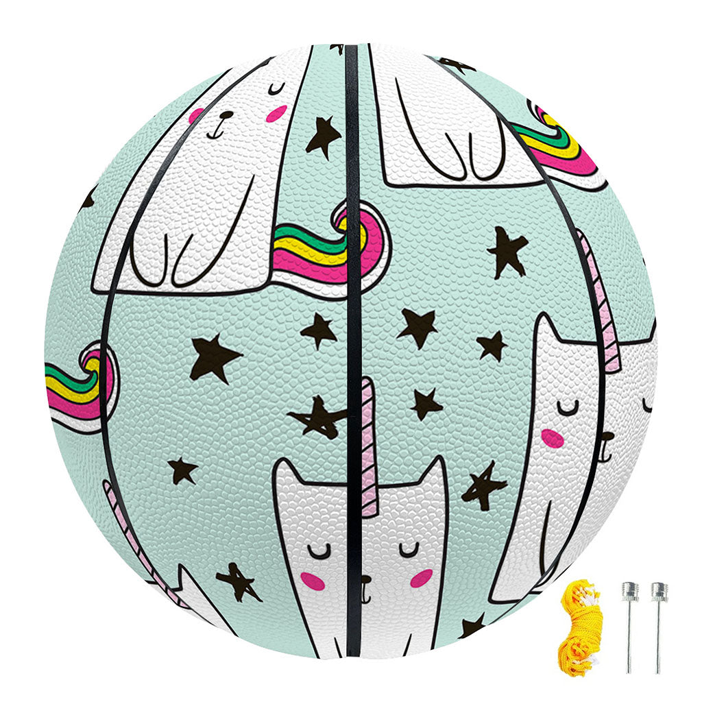 Cute Unicorn Cat Pattern Print Basketball