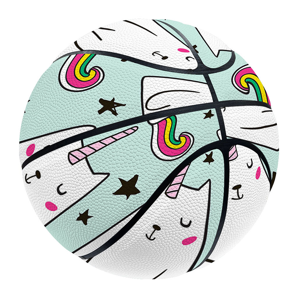 Cute Unicorn Cat Pattern Print Basketball